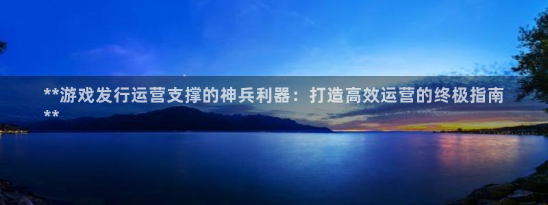 顺盈平台注册资金多少合适：**游戏发行运营支撑的神兵利器：打造高效运营的终极指南
**