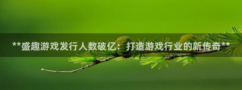 顺盈平台注册开户要钱吗：**盛趣游戏发行人数破亿：打造游戏行业的新传奇**
